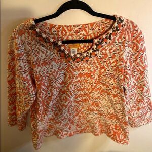 🌺Ruby Petite  Dressy Decorated Blouse PXL